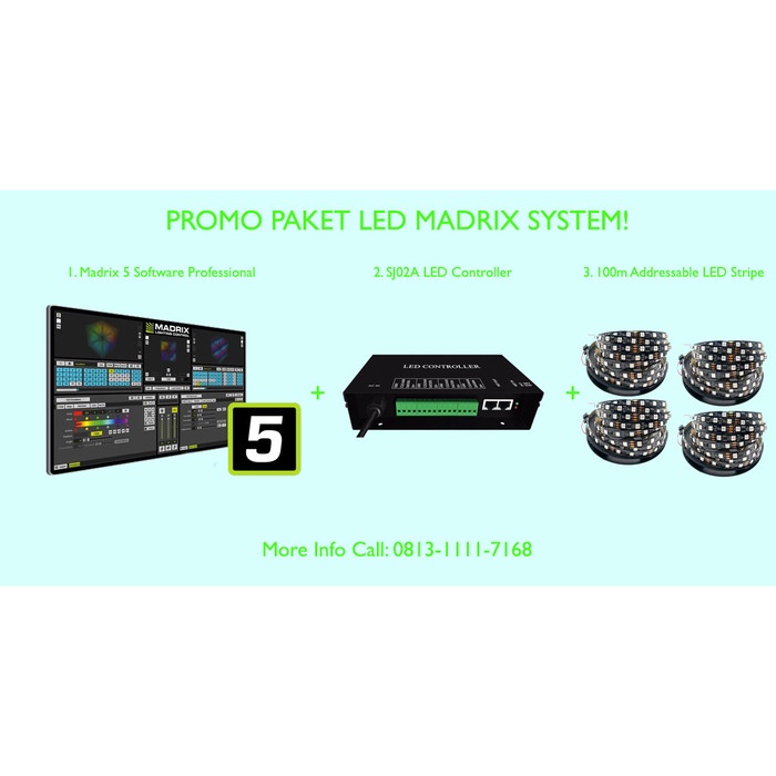 Jual PAKET LENGKAP MADRIX 5 LED SYSTEM FREE KONSULTASI Murah | Shopee ...