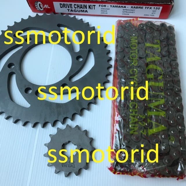 Jual Paket Rantai Gir Gear Set Girset Gir Rantai Motor Yamaha Xabre Tfx ...