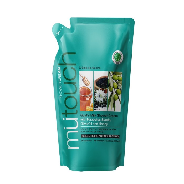 Jual Mutouch Goat Milk Shower Cream 800 Ml Habbatus Olive Honey ...