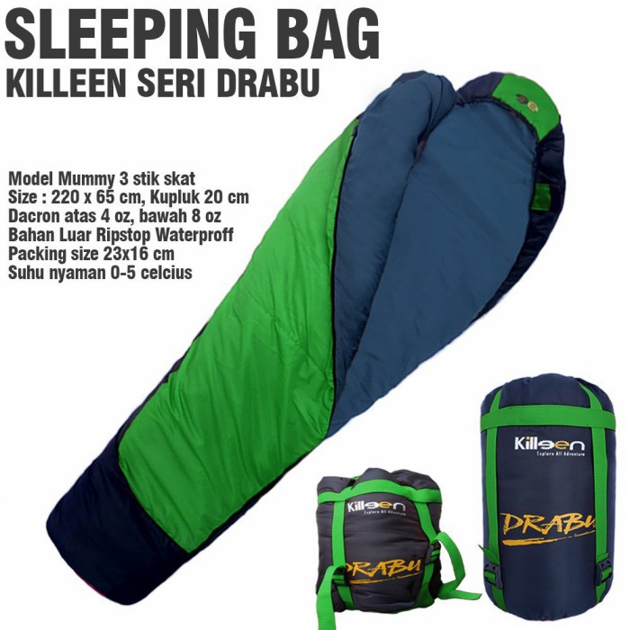 Jual Harga!! sleeping bag mummy dacron tebal hangat drabu Kantong tidur