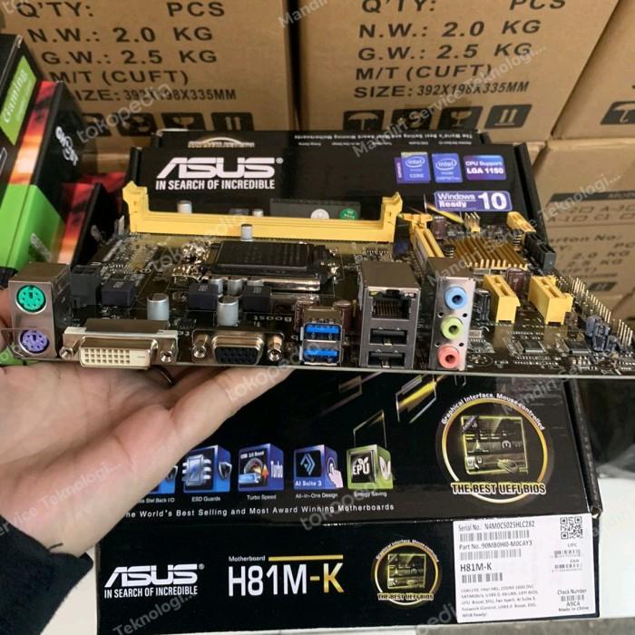 Jual MOTHERBOARD ASUS H81MK SOCKET LGA 1150 GARANSI 1 TAHUN Shopee