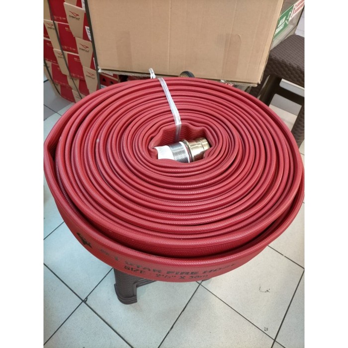 Jual Fire Hose Rubber Red 2,5" X 30M Selang Hydrant Jetstar + Coupling ...