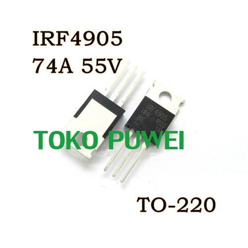 Jual IRF4905 P-channel MOSFET Transistor 74A 55V 3-Pin TO-220AB BE58 ...