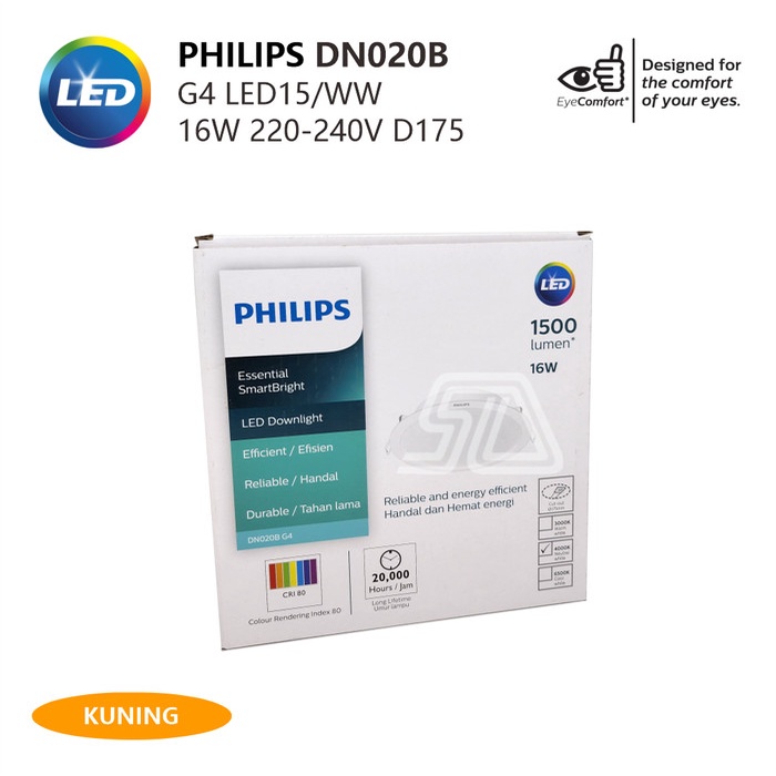 Jual Downlight LED Philips DN020B G4 LED15/WW 16W 220-240V D175 ...