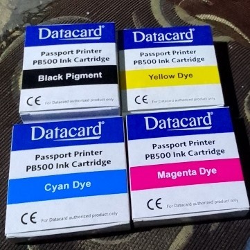Jual Datacard passport printer PB500 ink cartridge black pingment ...