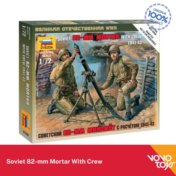 Jual Miniatur Figure 1/72 Soviet 82-mm Mortar With Crew by Zvezda ...