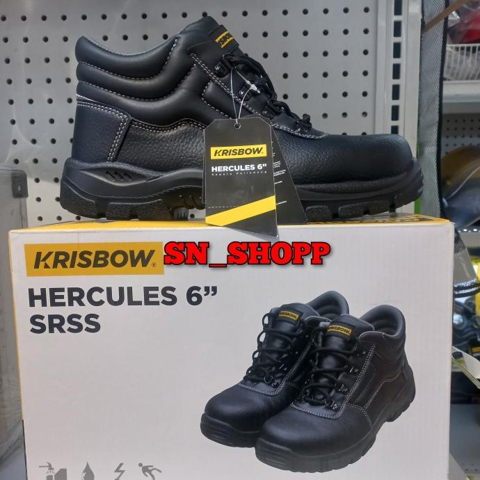 Jual Krisbow Sepatu Safety Shoes Hercules 6 Inch Sepatu Pengaman Kerja Blackenatural Shopee 9719