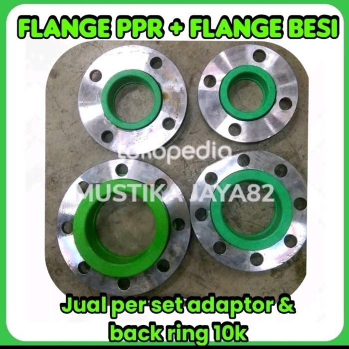 Jual flange ppr+flange besi 10k 3inch adaptor ppr hijau 90mm Shopee