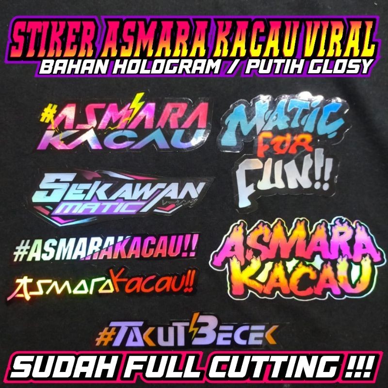 Jual stiker asmara kacau / #stiker asmara kacau / stiker pack asmara ...