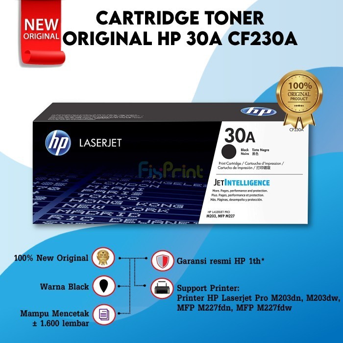 Jual Cartridge Toner Original 30A Cf230A Printer Laserjet Pro M203Dw ...