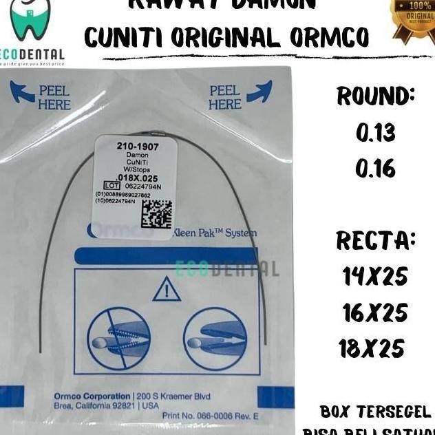 20 Fils Orthodontiques En Cuivre Niti - Pour Appareils Damon/Ormco, Forme Ovoïde