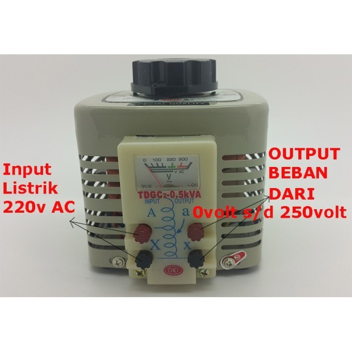 Jual Ready adjustable ac voltage regulator 500w ( 0V s/d 250 volt AC ...