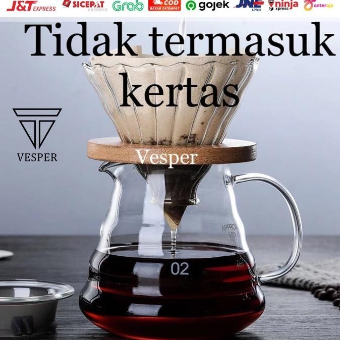 Jual Paket Coffee Server 600Ml Dan Dripper V60 / Kopi Server V60 Pour Over Shopee Indonesia
