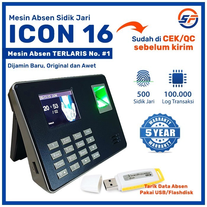 Jual Fingerprint Icon 16 Mesin Absensi Sidik Jari Mesin Absen Ssr ...