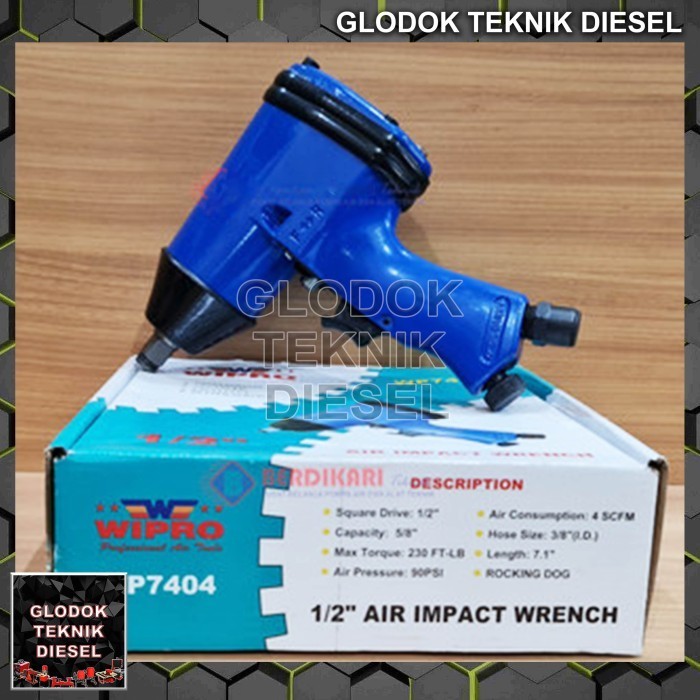 Jual WIPRO Air Impact Wrench Twin Hammer Set 0.5 1/2" Inch WP 7404 ORI