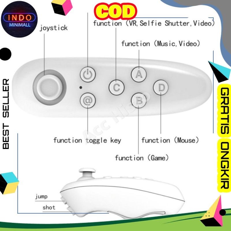 Jual Joystick VR BOX Stick - Joystick Bluetooth Gamepad Remote ...