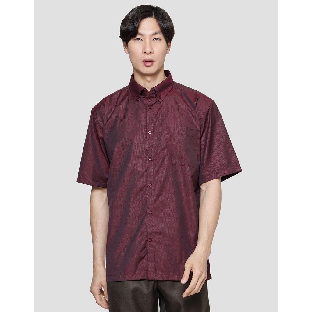 Cole Print Detail Kemeja Regular Pria
