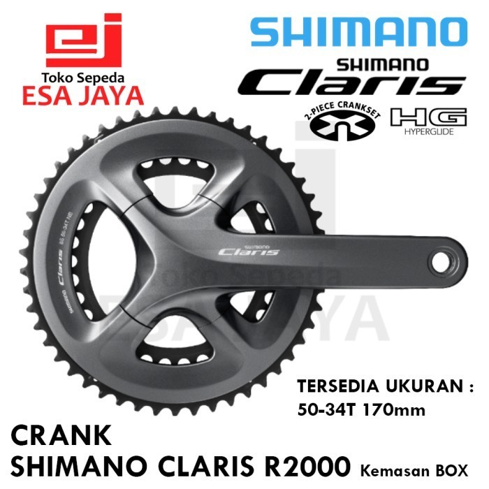 Jual Crank Shimano Claris R2000 50-34T 170Mm Kemasan Box Original ...