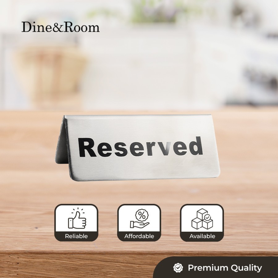 Jual Reserved Sign Table Tag / Table Tag Stainless Steel | Shopee Indonesia