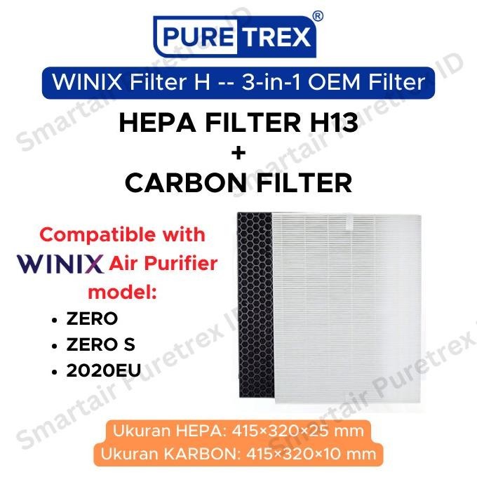 Jual Puretrex Hepa Filter Winix Filter H For Winix Zero, Zero S, 2020Eu