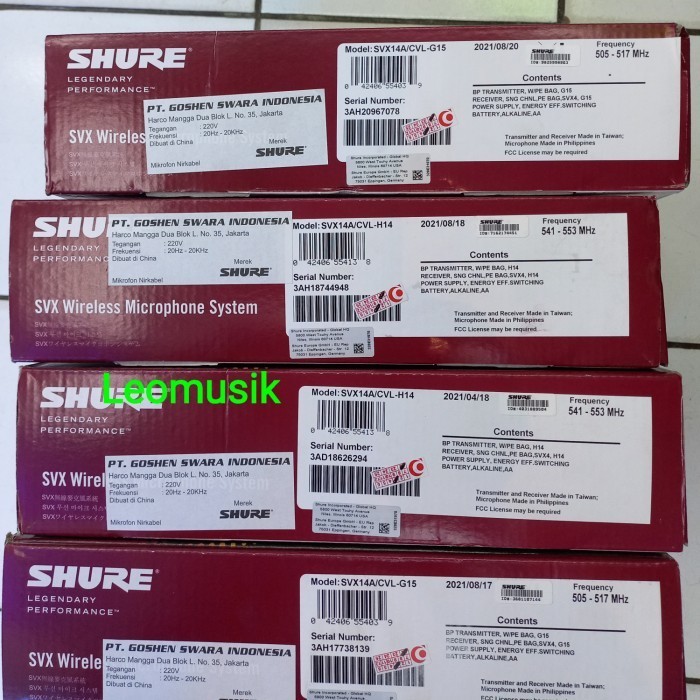 Jual Harga Miring Shure Mic Wireless Svx 14/Cvl (Clip On)Original
