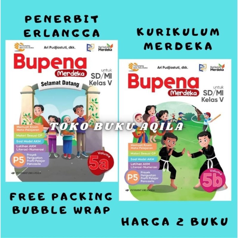 Jual Paket Bupena Merdeka Volume 5A & 5B Kelas 5 SD/MI Erlangga ...