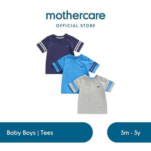 Mothercare Vehicles Long-Sleeved T-Shirts - 3 Pack
