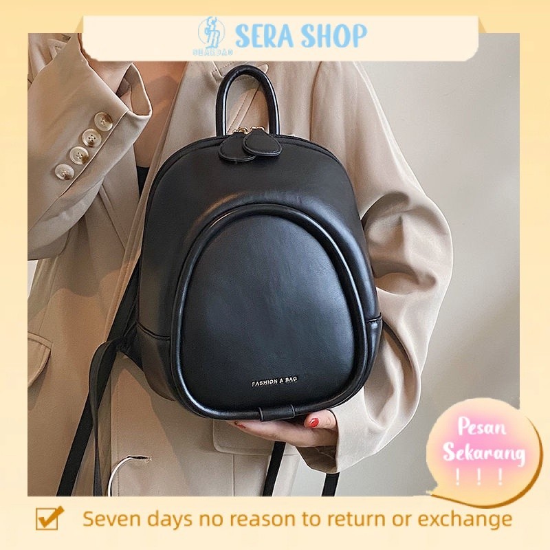 Jual Sera lembut ransel Eropa wanita 2022 niche baru ransel sederhana ...