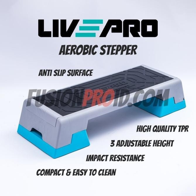 Jual Aerobic Step Adjustable Deck Stepper Platform Papan Senam Livepro ...