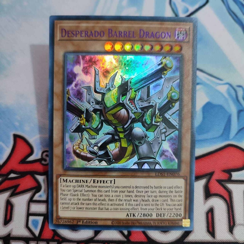 Yu-Gi-Oh! Desperado Drago Di Pistola – Carta Ultra Rare LDS1-DE076, 1° Edizione Tedesca, Con Toploader E Custodia Protettiva Ultra Pro