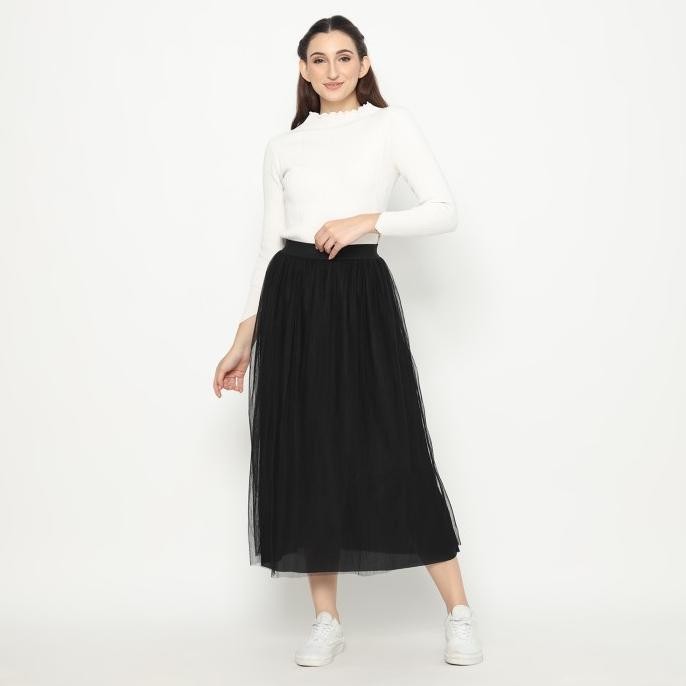 Jual Eiza By Duapola Rok Panjang Tulle Layer 96188 - Hitam | Shopee ...