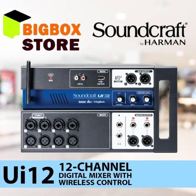 Jual Big Sale Mixer Audio Soundcraft Ui12 / Ui 12 / Ui-12 Original ...