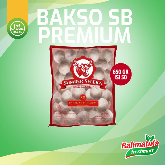 Jual Bakso Sb Premium Isi 50 Bakso Sumber Selera 650 Gram Frozen