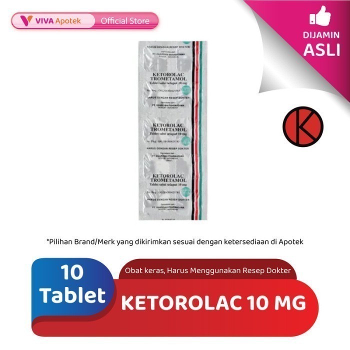 Jual Ketorolac 10 Mg Pereda Nyeri 10 Tablet Shopee Indonesia