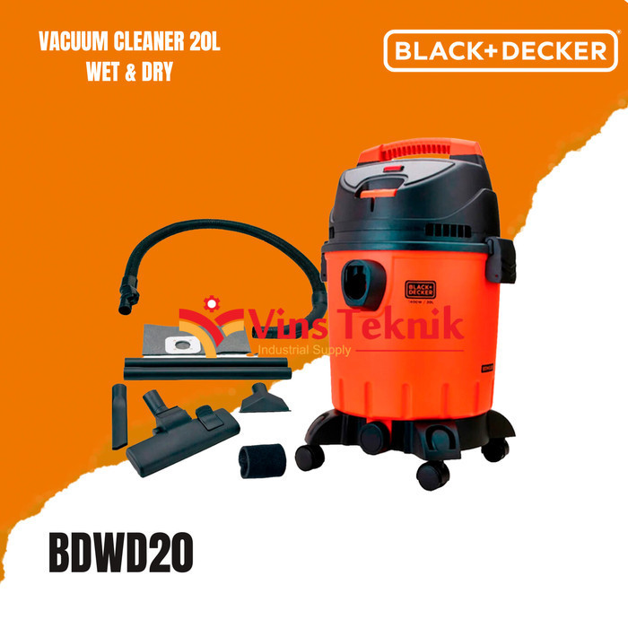 Jual Mesin Vacuum Cleaner 20L Penyedot Debu Black Decker Bdwd20 Wet