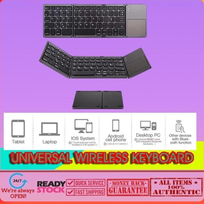 Jual Wireless Keyboad Universal Foldable (New Version For Comfortable ...