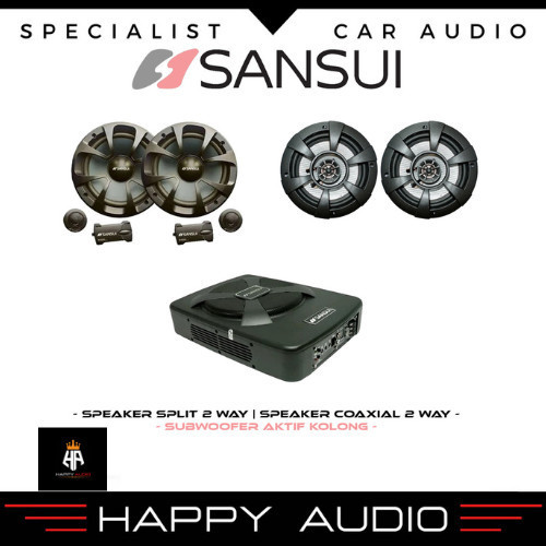 Jual Paket Audio Mobil Full Sound System Sansui Sub+Speaker Split ...