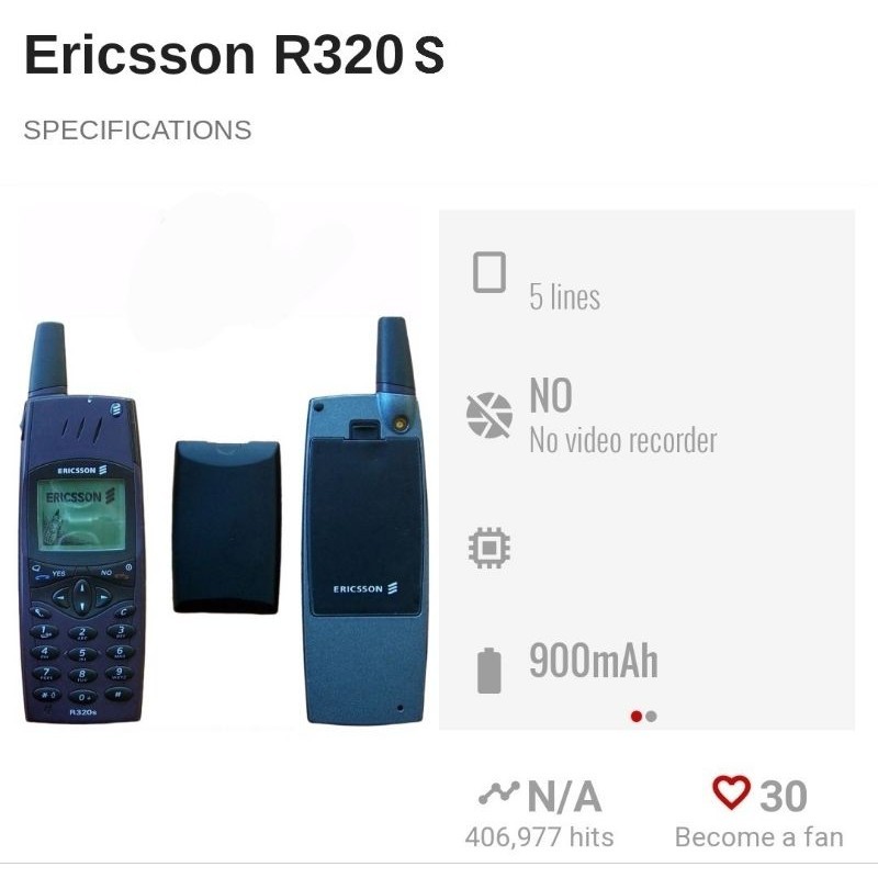 Jual ERICSSON R320S HP LANGKA DAN UNIK HP LEGENDARIS HP NYA PARA ...