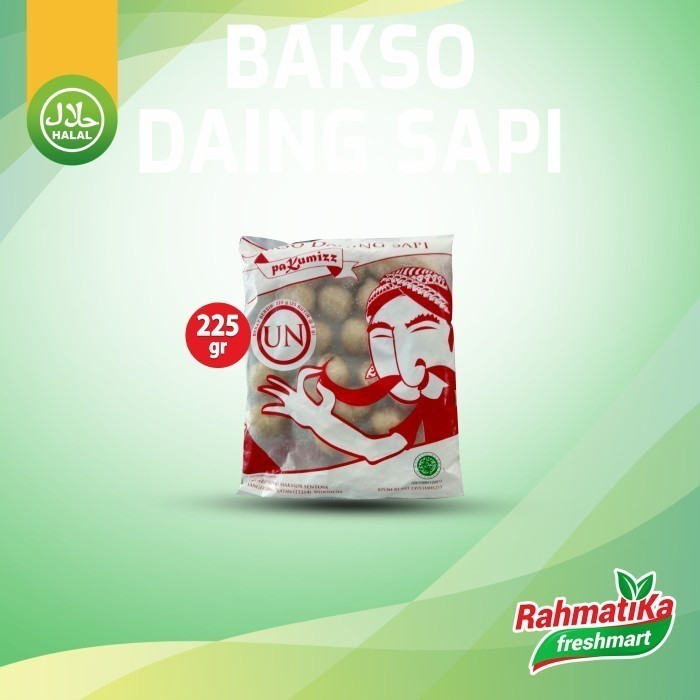 Jual Bakso Daging Sapi Pak Kumis (UN) 225 gr Isi 25 (Frozen) | Shopee ...