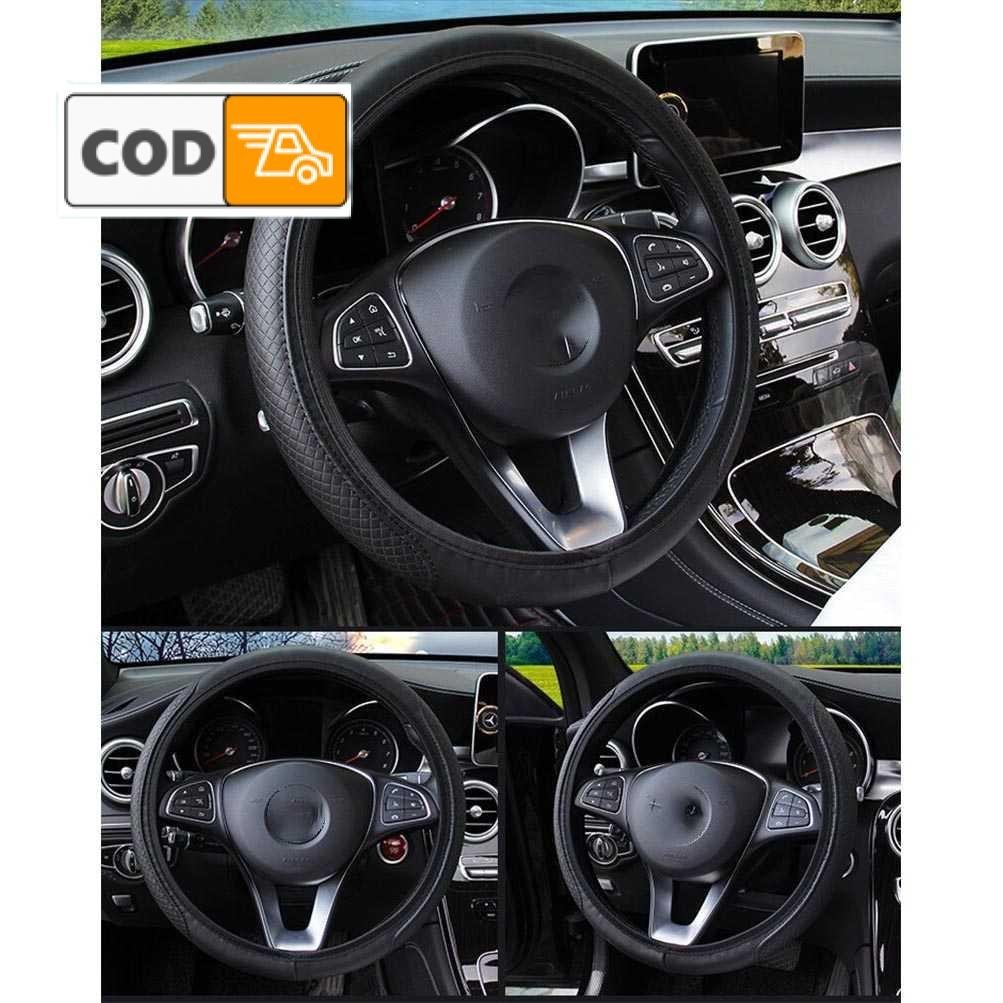 Jual Cover Setir Mobil Anti Slip Bahan Kulit Ukuran 37-38cm Steering ...