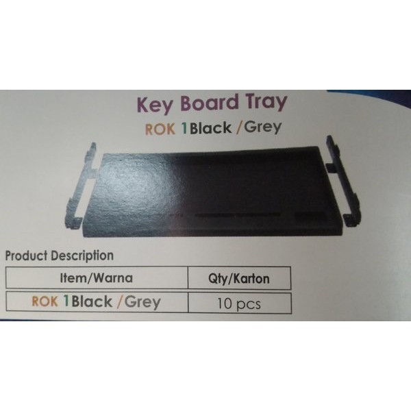 Jual KEYBOARD TRAY KOTAK REL LACI UNTUK KOMPUTER PLASTIK WARNA HITAM ...