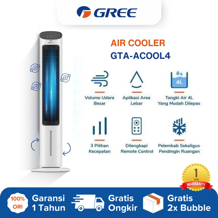 Jual Air Cooler Gree Gta-Acool4 Tower Fan Coller 4 Liter Aircooler ...