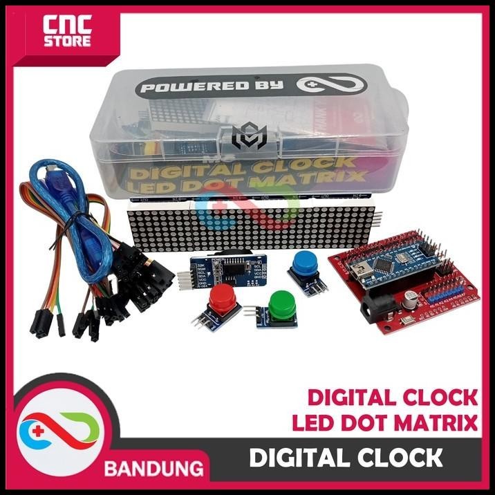 Jual BEST DEAL KIT DIGITAL CLOCK LED DOT MATRIX JAM DIGITAL ARDUINO ...