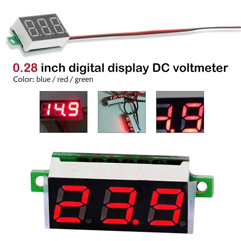 Jual Mini Voltmeter Digital 0.28 inch DC5-30V SP / Volt Meter DC ...