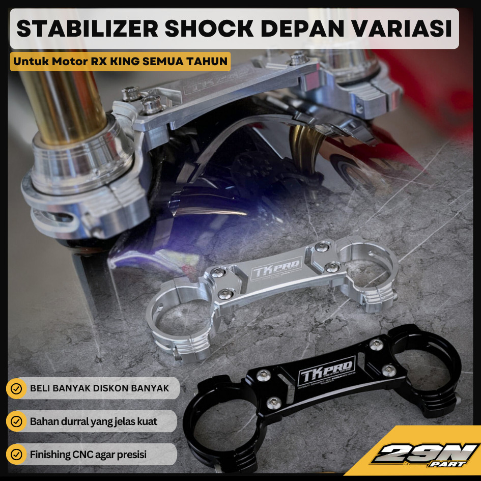 Jual Gembok Stabilizer Shock Depan Rx King Rxs Silver Black Cnc Dural