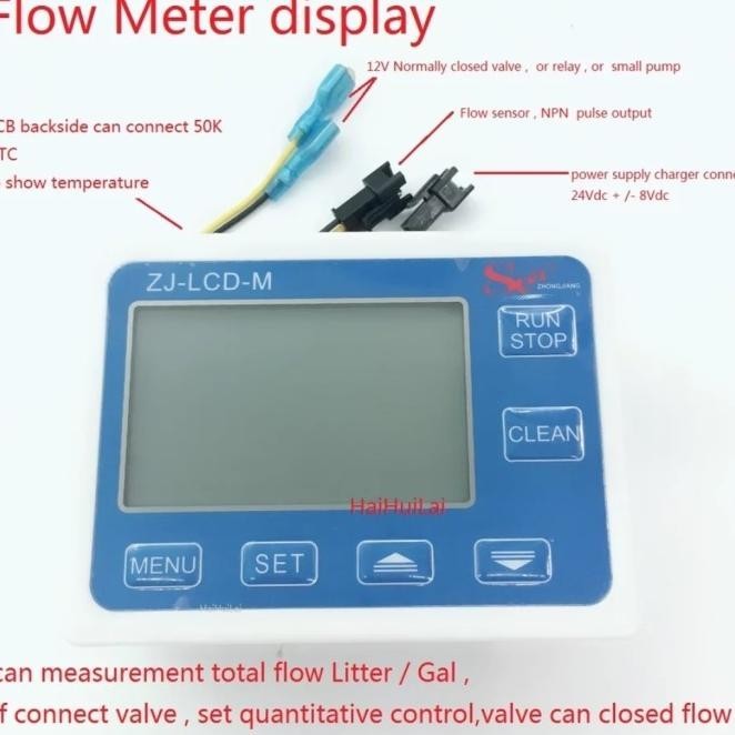 Jual Digital Flow Meter Control Display/Water Oil Sensor Zj-Lcd-M ...