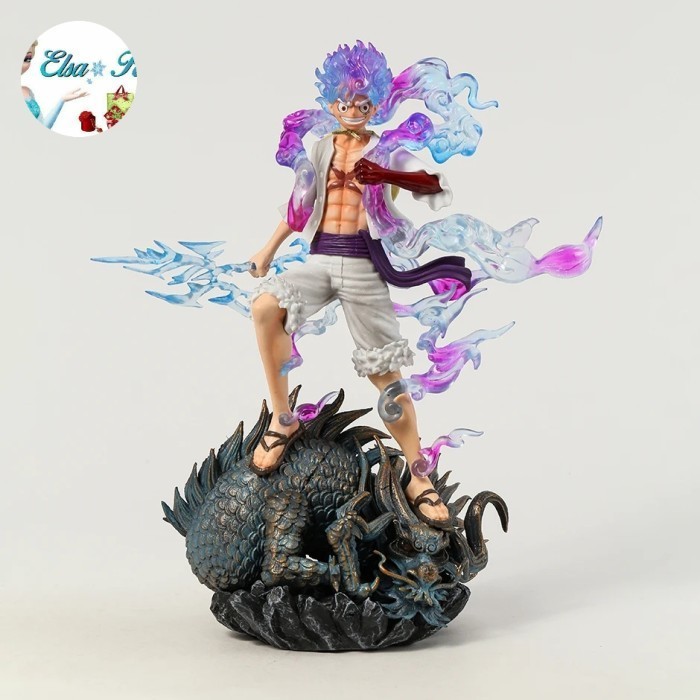 Jual Action Figure Luffy Gear 5 Stand 32cm Diorama Dragon Stone Anime ...
