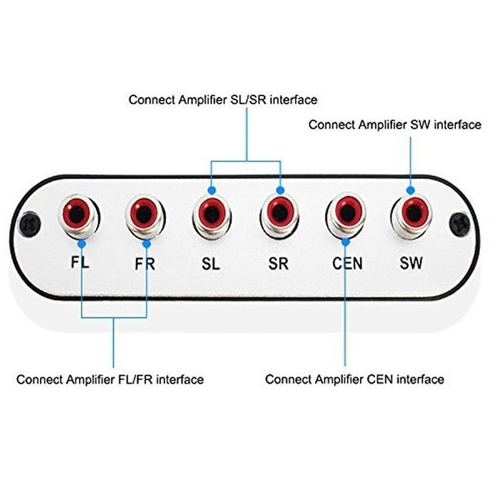 Jual SURROUND DECODER TO ACTIVE SPEAKER 5.1 CONVERTER DTS DOLBY A BLACK ...
