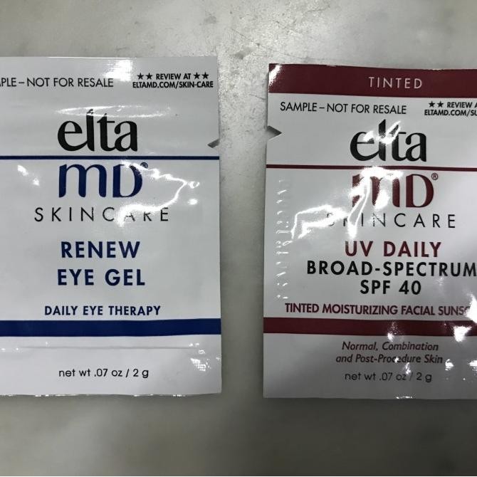 Jual Elta MD UV Daily Tinted Sample sachet, Renew Eye Gel sachet sample ...