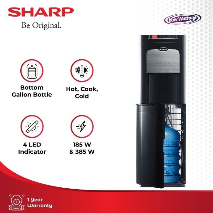 Jual SHARP Water Dispenser SWD-72EHL-BK Bottom Loading- Black | Shopee ...
